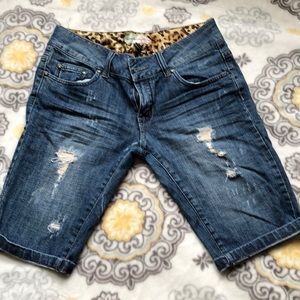 Distressed Jean Board Shorts